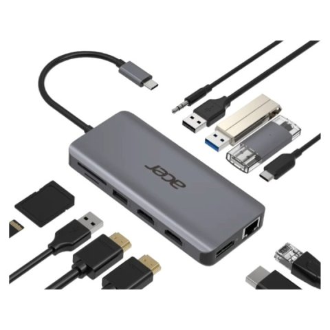 Docking Usb-c Acer 12 En 1 2xhdmi 1xdp 2xusb-a...
