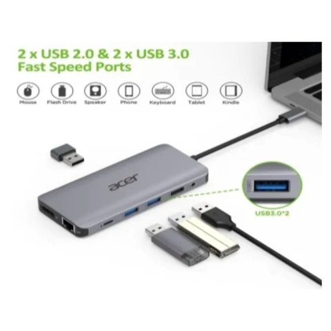 Docking Usb-c Acer 12 En 1 2xhdmi 1xdp 2xusb-a...