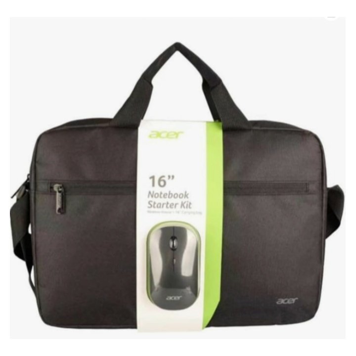 Maletin De Portatil 15.6" Acer Carry Bag Compartimento Acolchado Bolsillo Interior Negro + Raton Aak510