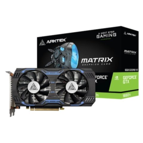 Vga Arktek Geforce Gtx 1660 Ti 6gb Gddr6 1xdp 1xhdmi 1xdvi Cuda 1536 192bit Dual Fan Retail