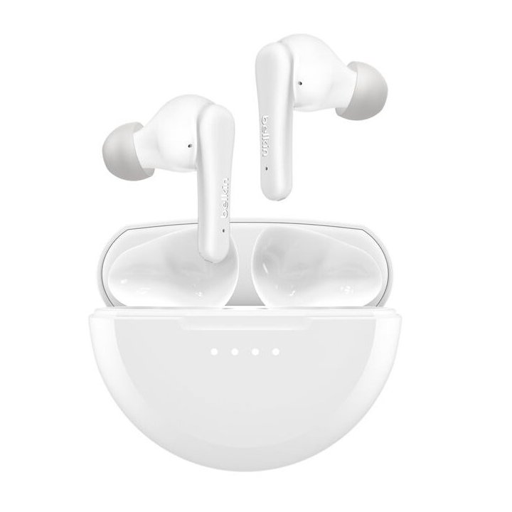 Auricular Intrauditivo Bluetooth Belkin Soundform Rhythm Anc Blanco 28h Ipx5 Multipunto 4mic Usb-c