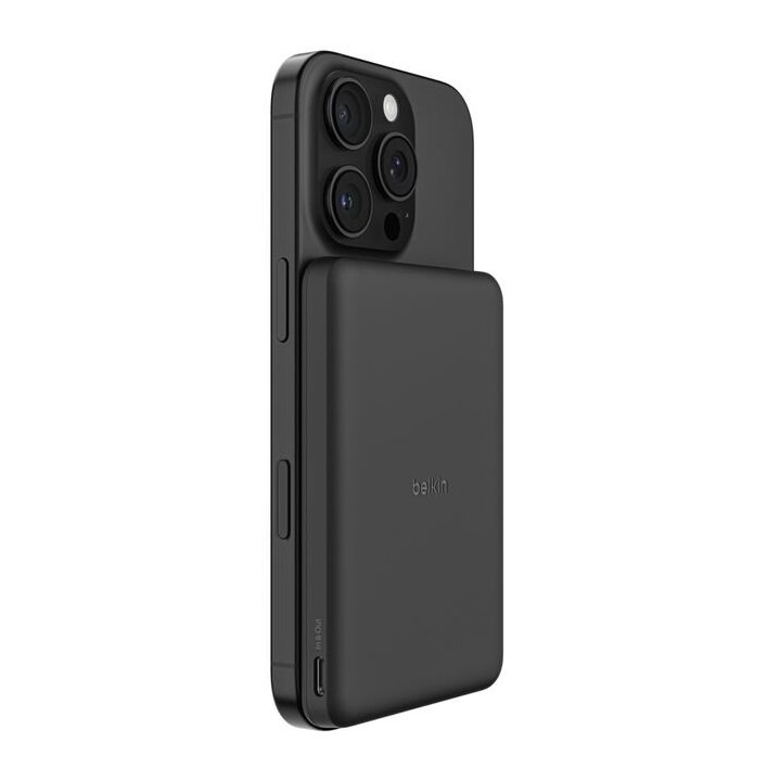 Powerbank Belkin Bpd010hqbk 5000mah 15w 1xusb-c Qi 7.5w Magnetica Carga Simultanea Slim Negro