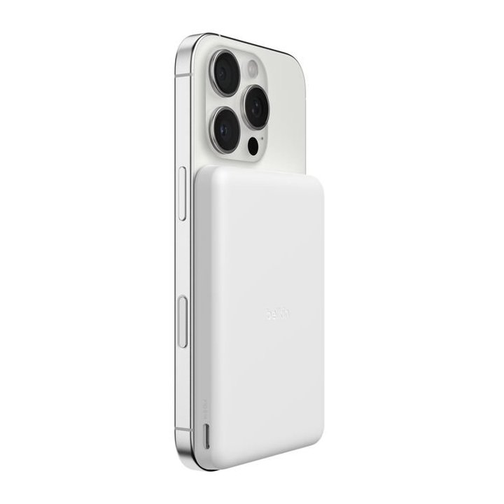 Powerbank Belkin Bpd010hqwh 5000mah 15w 1xusb-c Qi 7.5w Magnetica Carga Simultanea Slim Blanco