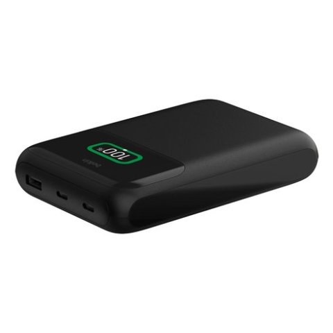 Powerbank Belkin Bpb020btbk 20000mah 65w 2xusb-c Pd 1xusb-a Pantalla Digital Color Negro
