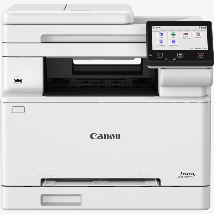 Multifuncion Laser Color Canon Mf667cdw 27ppm Adf 50h Dual Duplex Wifi B.250 Blanco negro