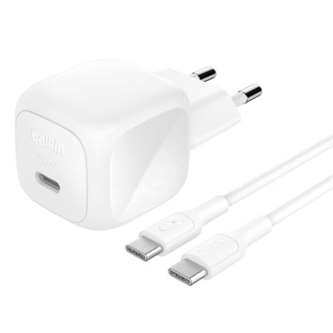 Cargador Usb Pd Belkin Wca013kq1mwh 45w 1xusb-c Cable Usb-c 1m Diseño Compacto Color Blanco