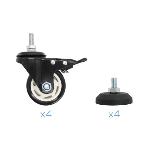 Soporte De Suelo Con Ruedas Tooq Fs20200m-b 1 Pantalla 60"-100" Vesa 200x200-1000x600 Bandeja Negro