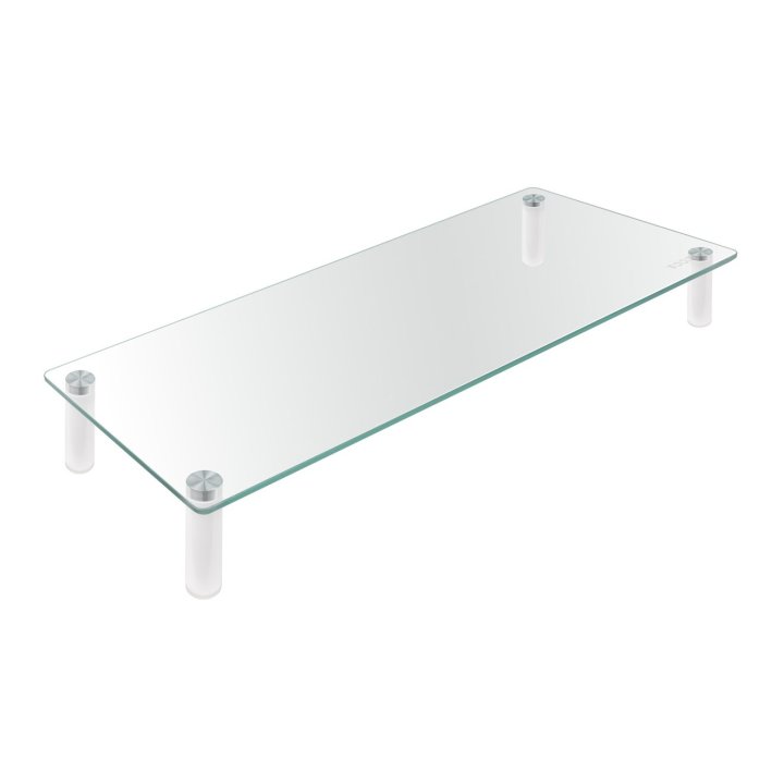 Soporte Elevador Para Monitor Tooq Tqmr061 Vidrio Templado 20kg 560x210x80mm Transparente