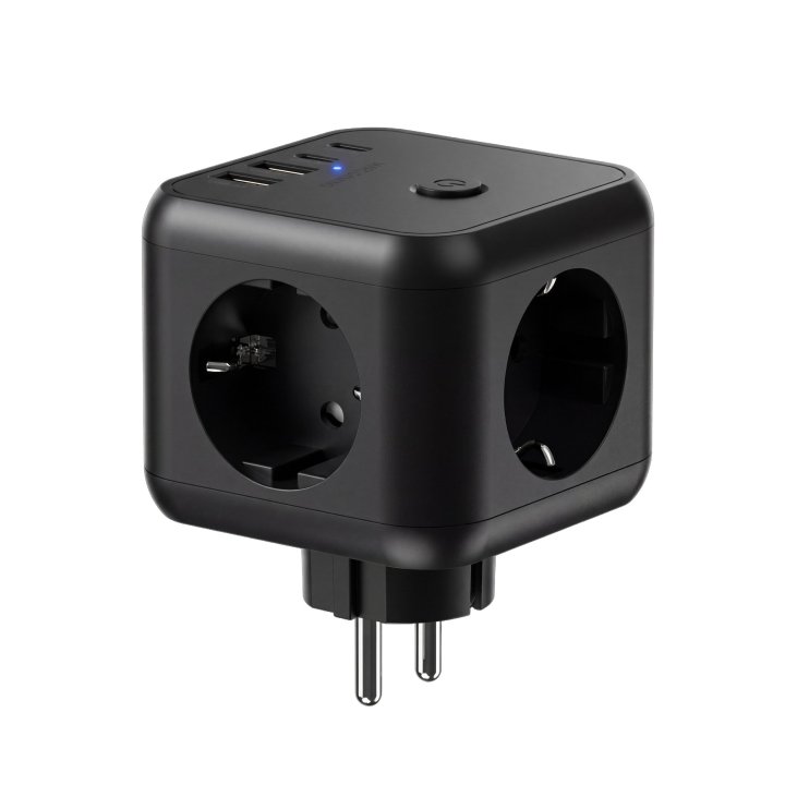 Powercube Mars Gaming Md-cube20 4 Usb 3 Tomas De Corriente. Regleta Color Negro