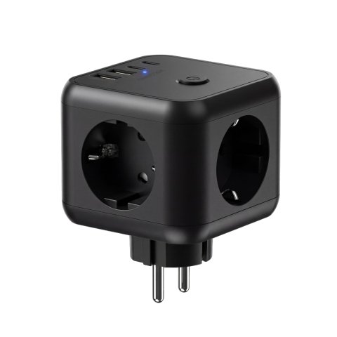 Powercube Mars Gaming Md-cube20 4 Usb 3 Tomas De Corriente. Regleta Color Negro