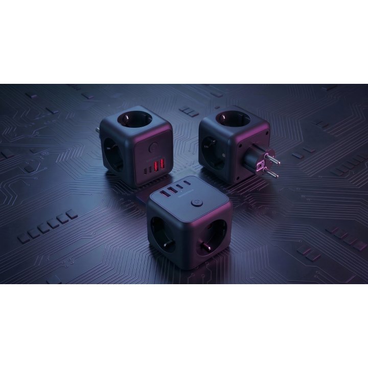 Powercube Mars Gaming Md-cube20 4 Usb 3 Tomas De Corriente. Regleta Color Negro