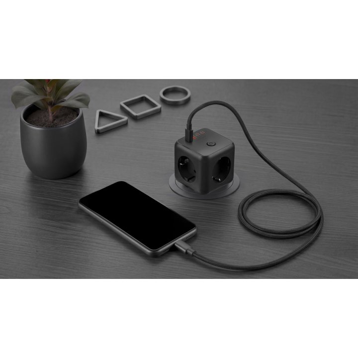 Powercube Mars Gaming Md-cube20 4 Usb 3 Tomas De Corriente. Regleta Color Negro