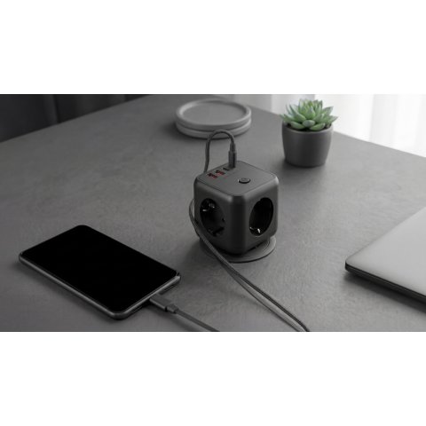 Powercube Mars Gaming Md-cube20 4 Usb 3 Tomas De Corriente. Regleta Color Negro