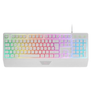 Teclado Mars Gaming Mk124pt H-mech Frgb Rainbow Portugues Color Blanco