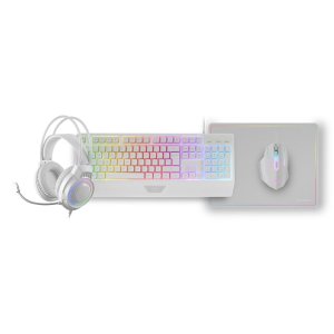 Teclado Mouse Headset Y Alfombrilla Mars Gaming Mcp124prowfr H-mech Rgb 3200dpi Frances Blanco 2
