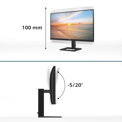 (km0) Monitor 27" Dp Hdmi Philips 27e1n1800ae 00 Ips Uhd 3840 X 2160 60hz 4ms Vesa 100x100 2x2w Negro Cash30