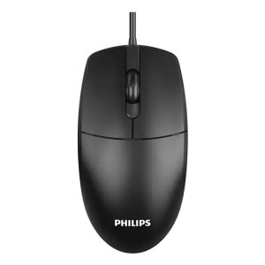 Mouse Philips Spk7247b Sensor Optico 1200 Dpi Ambidiestro Negro Mate Ergonomico Usb 2.0