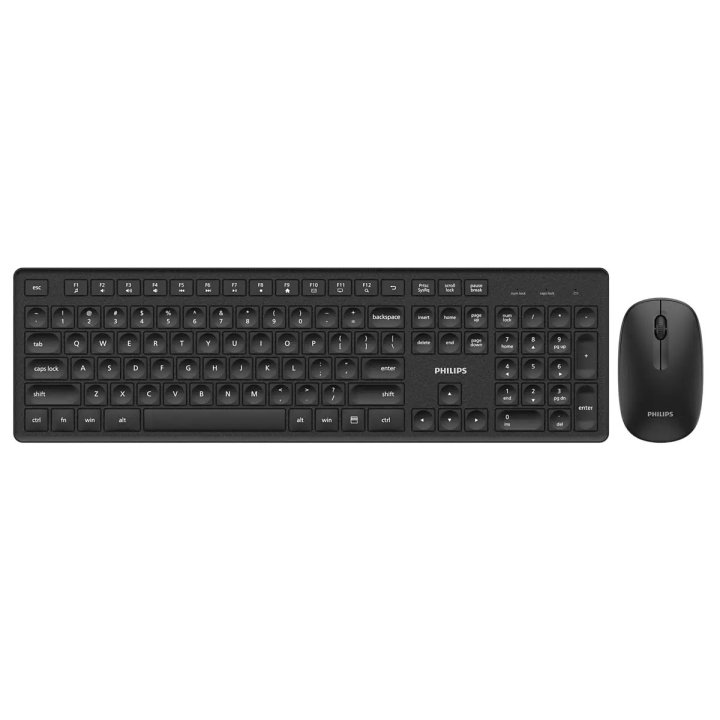 Mouse Y Teclado Philips Wireless Spt6318b 2.4ghz 1600 Dpi Silencioso Atajos Multimedia Negro