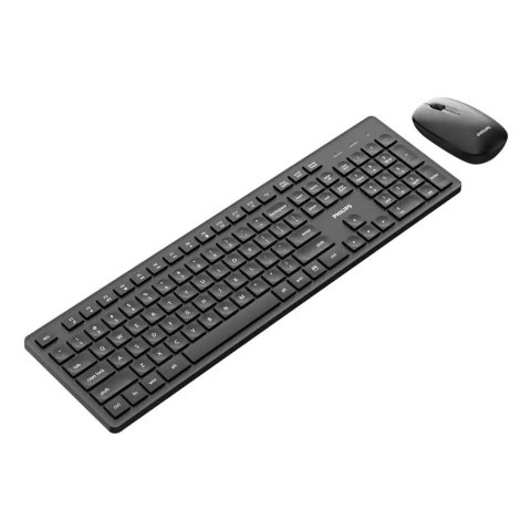 Mouse Y Teclado Philips Wireless Spt6318b 2.4ghz 1600 Dpi Silencioso Atajos Multimedia Negro