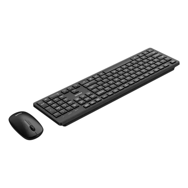 Mouse Y Teclado Philips Wireless Spt6318b 2.4ghz 1600 Dpi Silencioso Atajos Multimedia Negro
