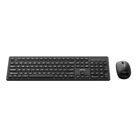 Mouse Y Teclado Philips Wireless Spt6318b 2.4ghz 1600 Dpi Silencioso Atajos Multimedia Negro