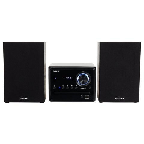 Micro Cadena De Musica Aiwa Msbtu-300 Hi-fi Bluetooth 4.2 Cd Mp3 Usb Carga Radio Fm 20w Rms Negro