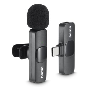 Microfono Hama Smart Wireless Gadget Usb-c Cancelacion Ruido Ia Patron Omnidireccional Pinza Negro 2