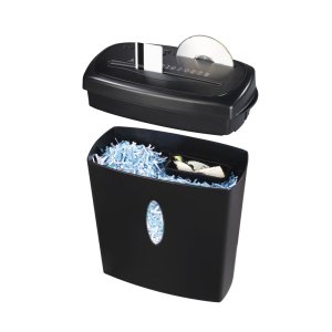 Destructora De Papel Hama Home X10cd 15l Capacidad Corte De 11 Hojas Color Negro 2