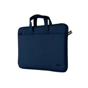 Maletin De Portatil 14" Trust Bologna Slim Eco Compartimento Acolchado Bolsillo Frontal Azul