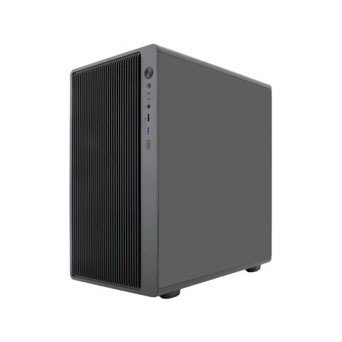 Caja Microatx Coolbox Gm350 Darkface Gpu Max 315mm Cristal Templado Liquida 240mm Usb-c Negra