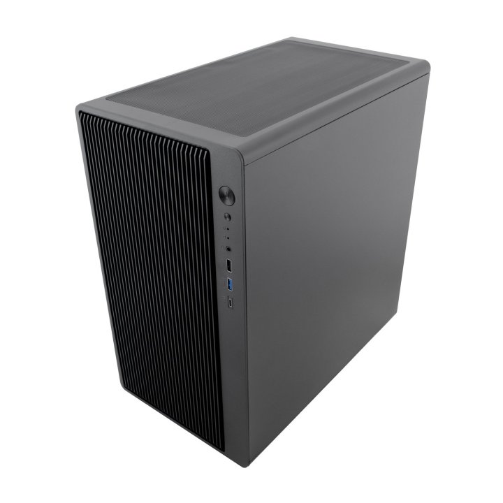 Caja Microatx Coolbox Gm350 Darkface Gpu Max 315mm Cristal Templado Liquida 240mm Usb-c Negra