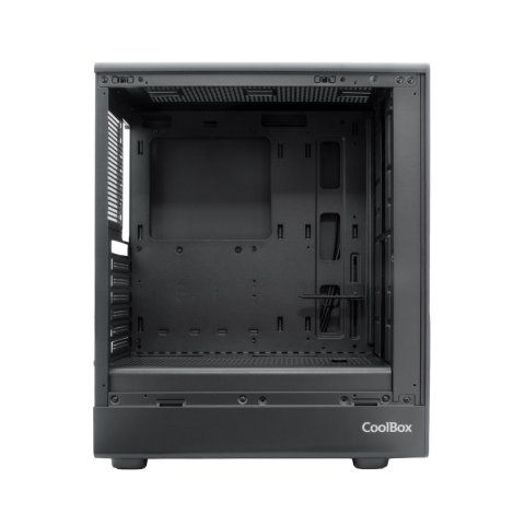 Caja Atx Coolbox Ga700 Darkside Gpu Max 315mm Cristal Templado Liquida 240mm Usb-c Negra