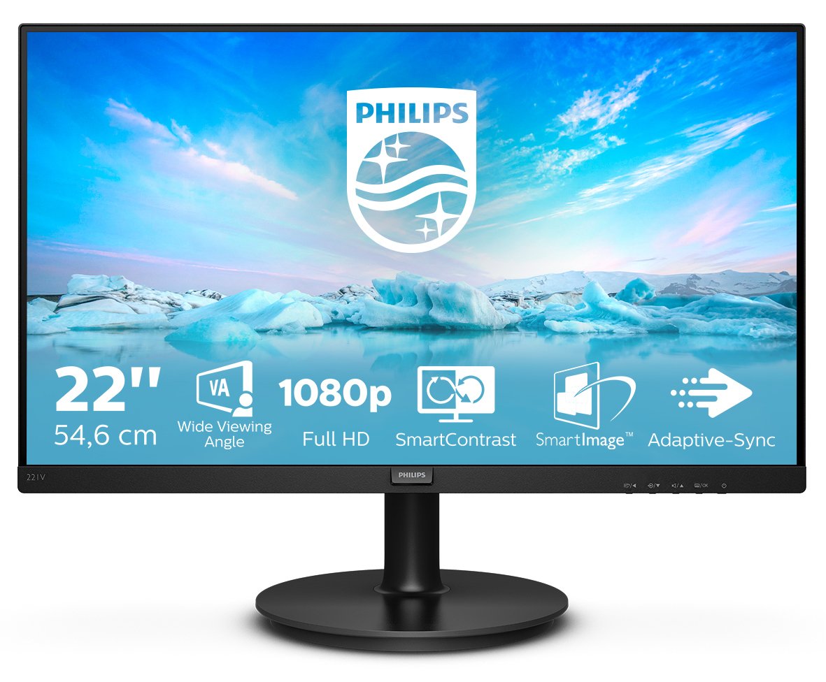 PHILIPS 221V8 — Monitor Full HD 22" con HDMI y respuesta 4ms 3