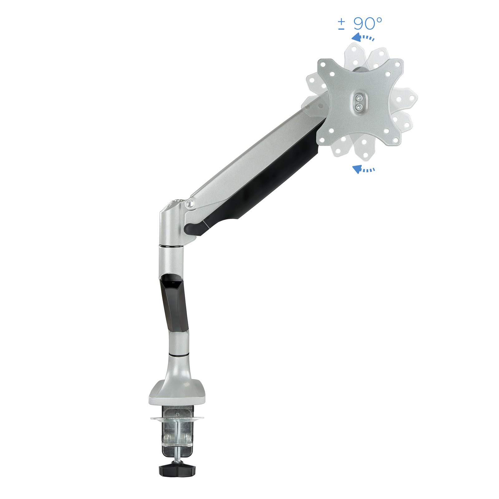 Soporte de Mesa BD3032TNR-S para 1 Pantalla GIRA Incli 1 Brazo 13-32 VESA 75x75 y 100x100 Plata — vista detalle 2