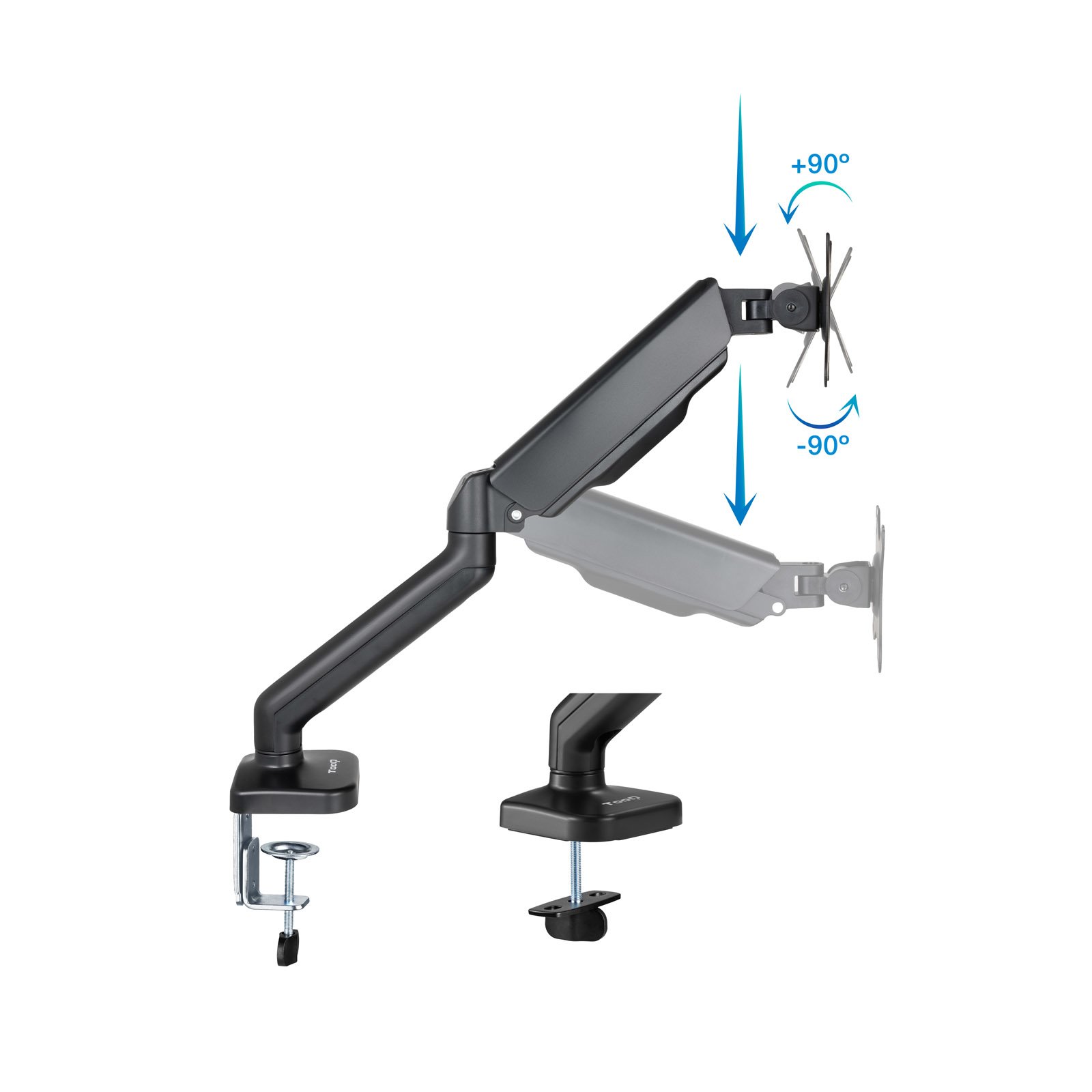 TOOQ DB5032TNR-B — Soporte de mesa para monitores 17"-32" hasta 9kg — vista detalle 1