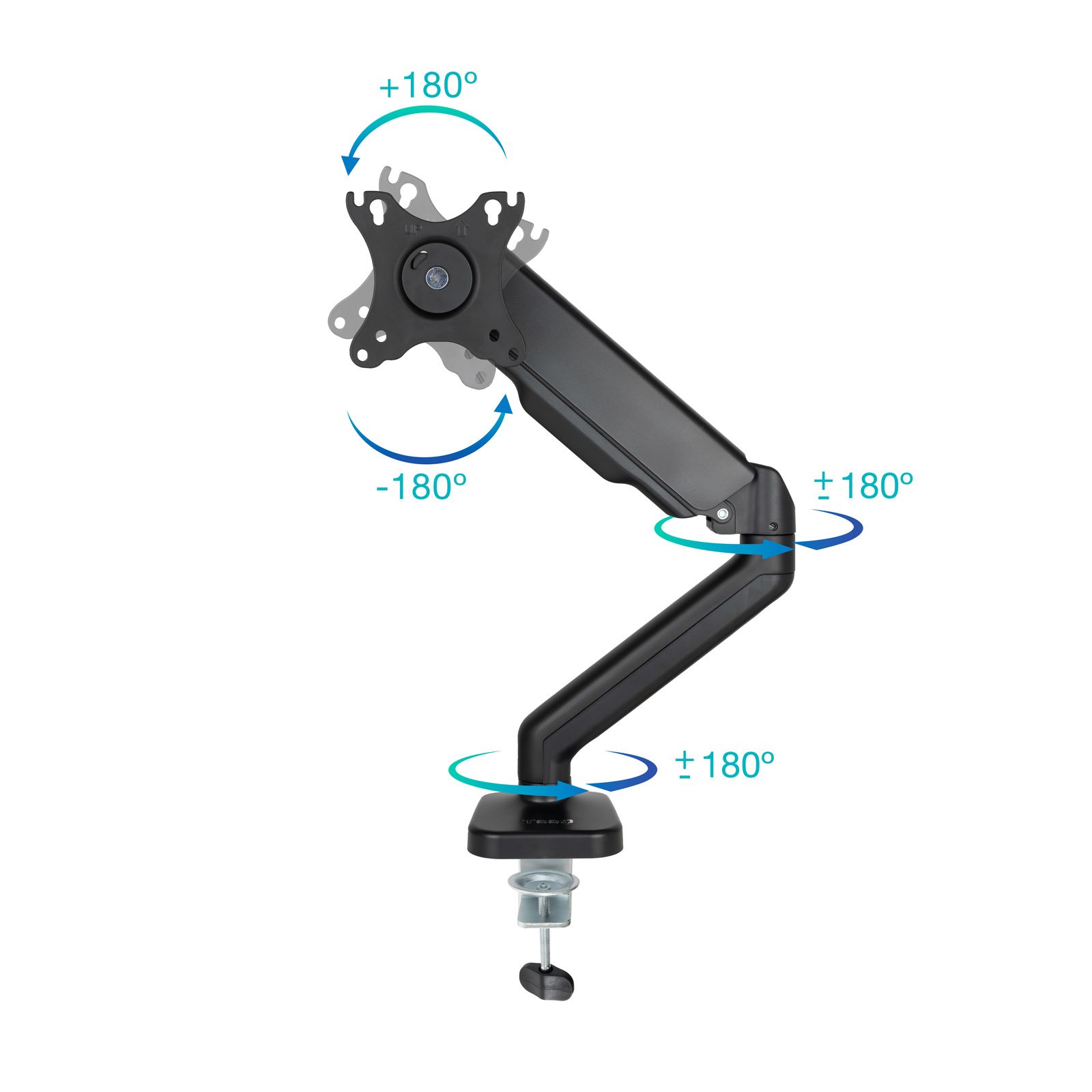 TOOQ DB5032TNR-B — Soporte de mesa para monitores 17"-32" hasta 9kg — vista detalle 2