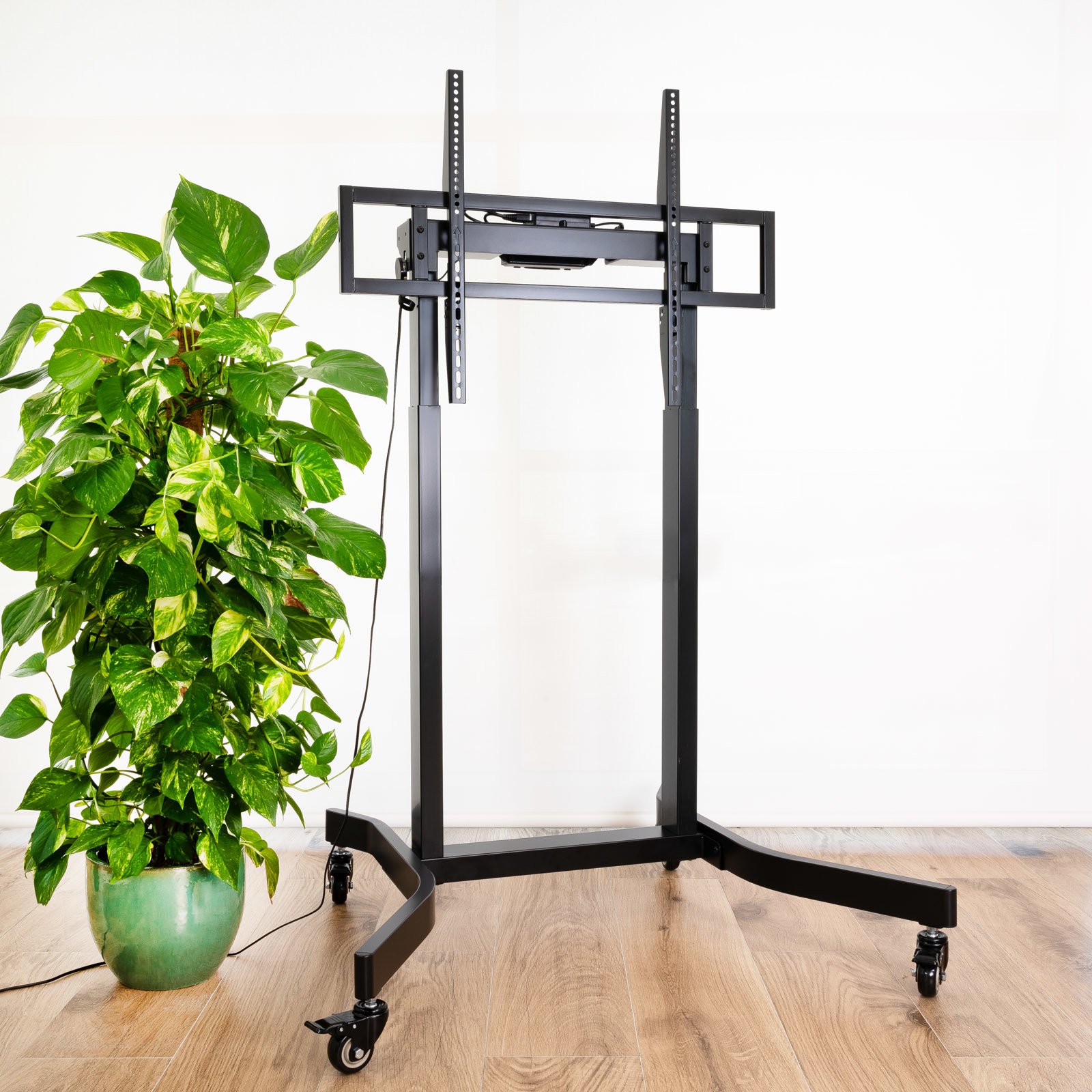 Soporte de Suelo con Ruedas FSM02-B para Pantallas de 55"-100" Negro Regulacion Electrica de Altura VESA Max 800x600 Max 120Kg — vista detalle 1