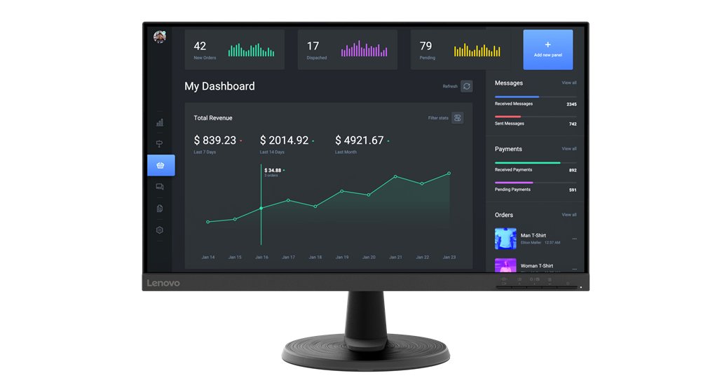 Monitor 24" HDMI VGA C24-40 FHD 1920x1080 4ms 75HZ Marco Estrecho 3años Garantia — vista detalle 2