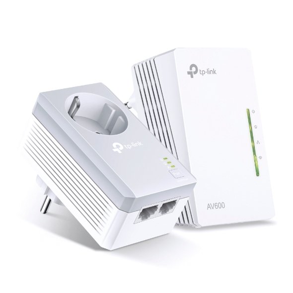Homeplug WIFI TP-LINK TL-WPA4226KIT 300MB AV600 con 2 Puertos Ethernet Kit Compuesto de 1xTL-WPA4220 y UN TL-PA4020P 3