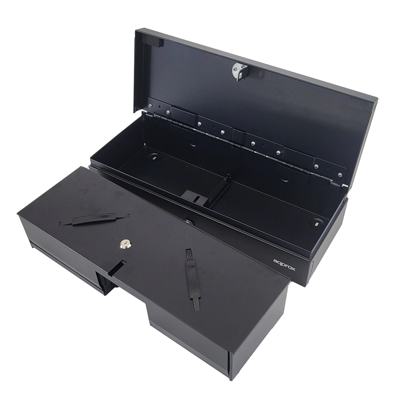 TPV Cajon Portamonedas Apertura Manual y Automatica Porta Banjeja con ASA Color Negro — vista detalle 1