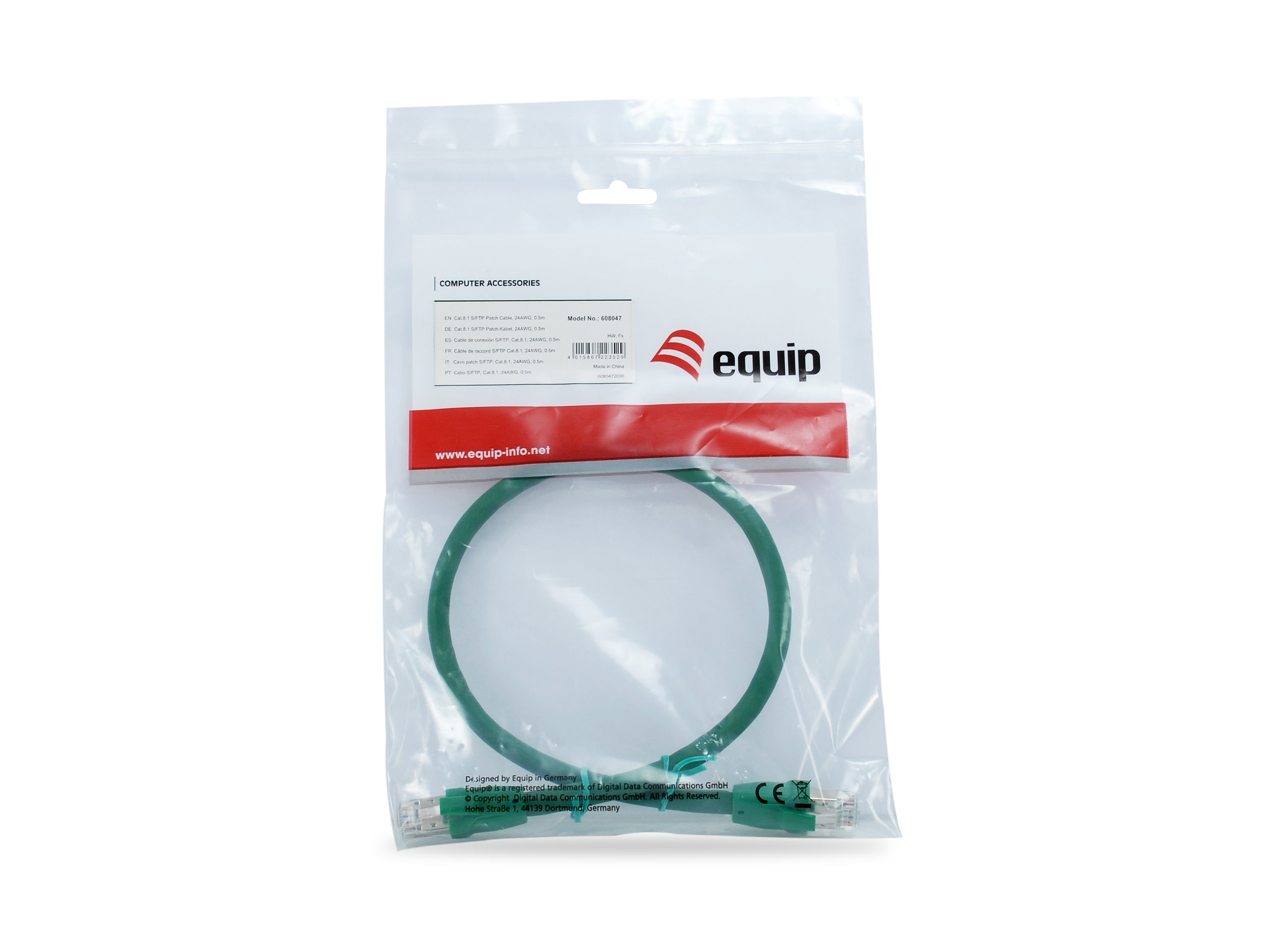 EQUIP — Cable de red Cat. 8.1 apantallado 0,50m verde — vista detalle 2