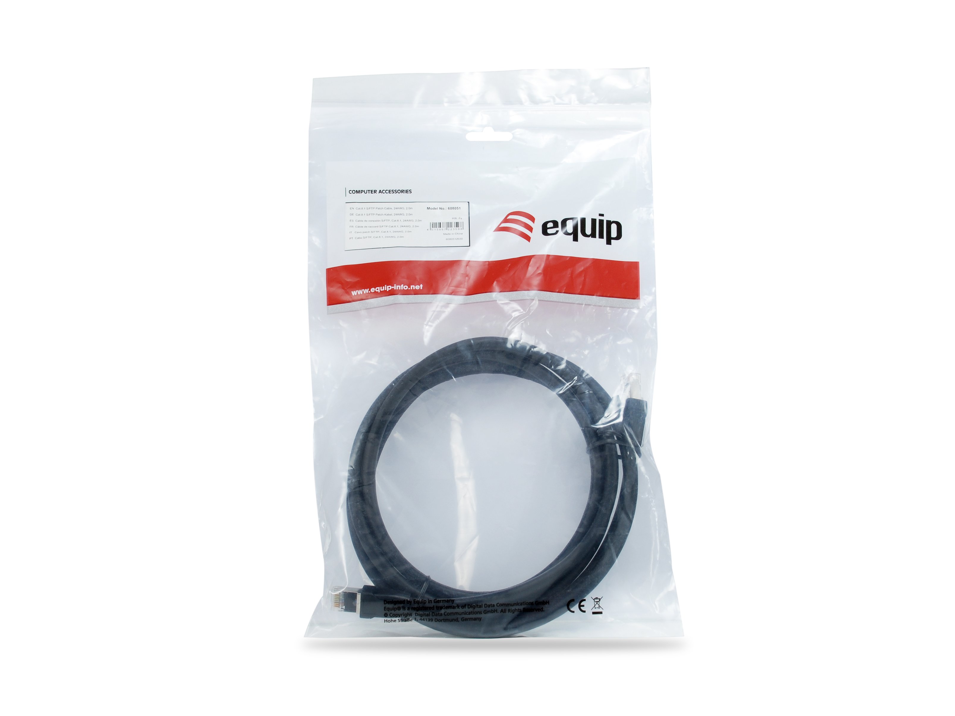 EQUIP Latiguillo Cat. 8.1 S/FTP Apantallado 0,50m Negro — vista detalle 2