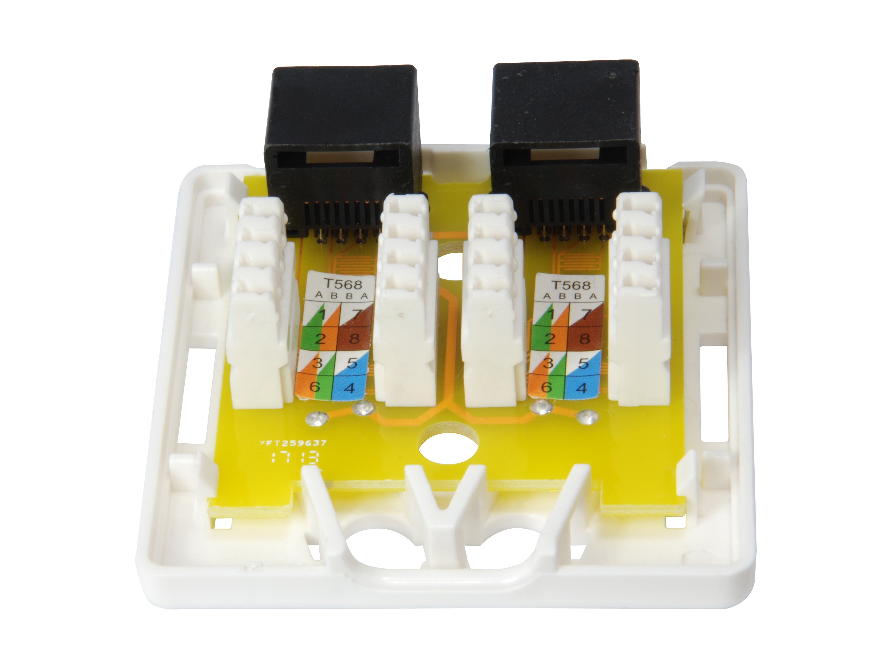 EQUIP Roseta Superficie Cat.6 — 2 puertos RJ45 blanco — vista detalle 1