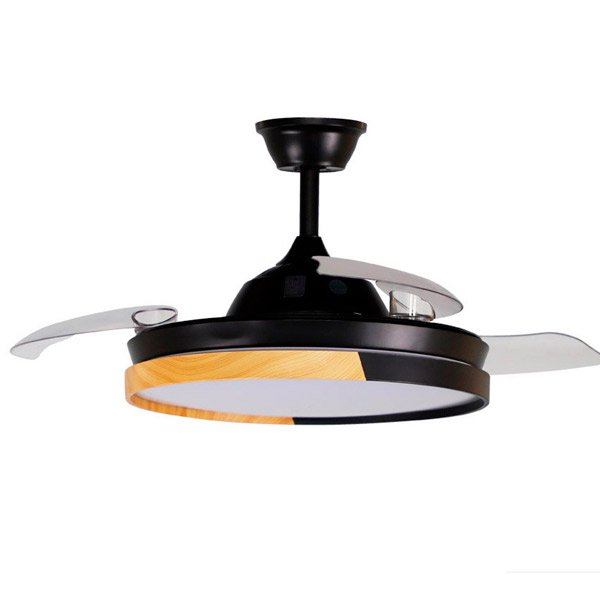 Ventilador Emperador 72W NEGRO/HAYA 3 Aspas Desplegables 7200LM Control Remoto Temporizador Memoria 4