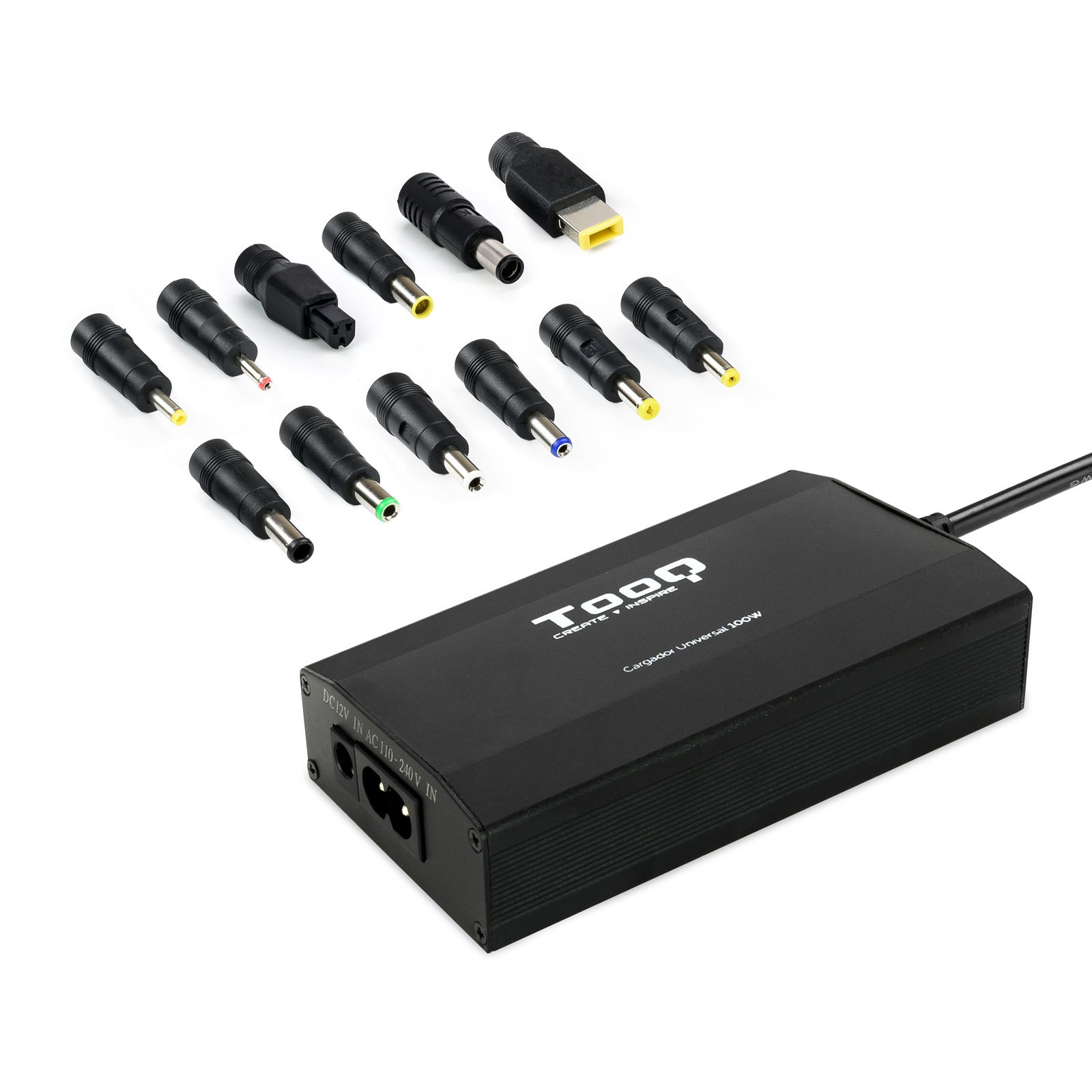 TOOQ TQLC-100BS01M — Cargador universal 100W con 12 conectores