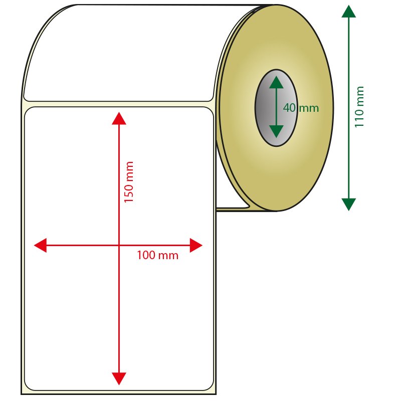 APPROX Pack 6 Rollos Etiquetas Térmicas 100x150mm 2400 Etiquetas