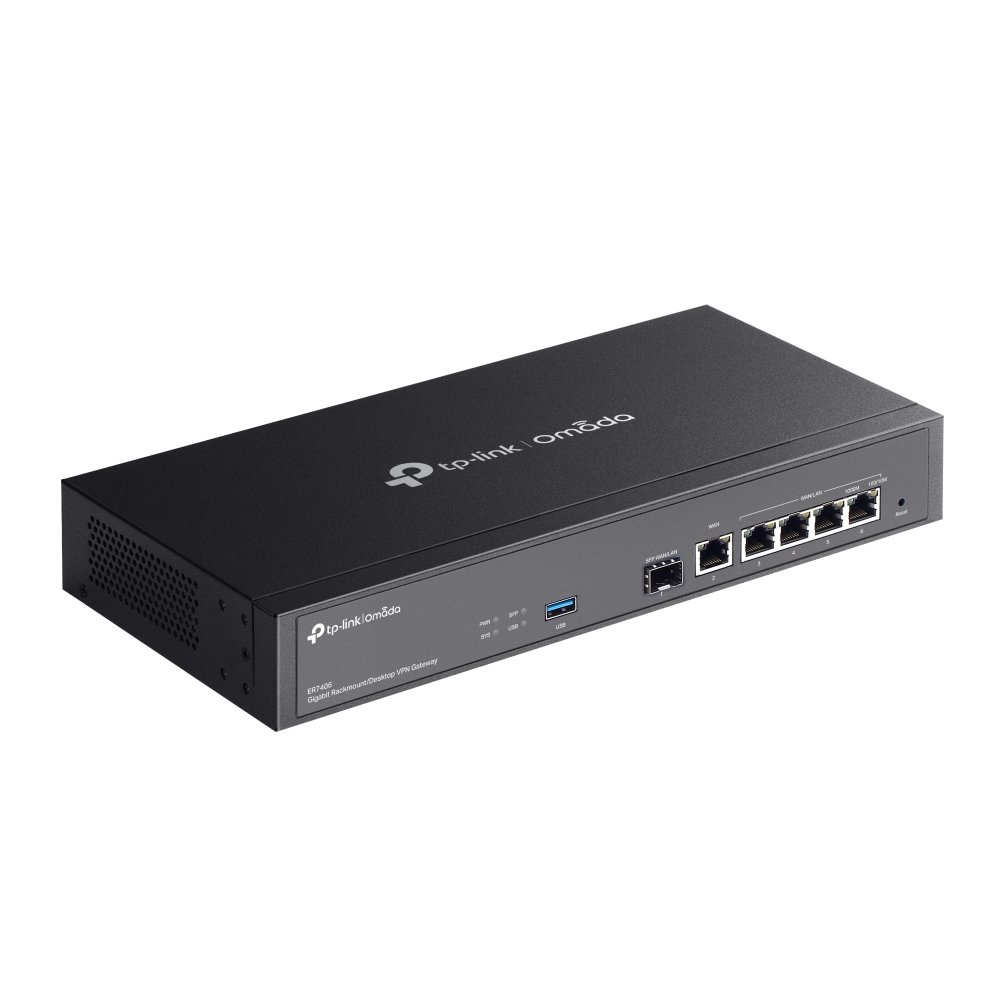Router VPN TP-LINK ER7406 1P GIGA SFP 5P GIGA USB 3.0 Gestion Centralizada Omada Balanceo de Carga — vista detalle 2