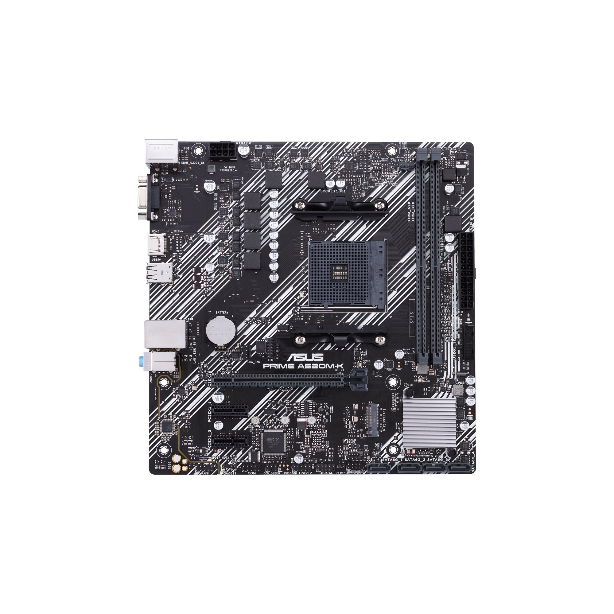 ASUS PRIME A520M-K — Placa base AM4 M-ATX con DDR4 3200MHz y M.2