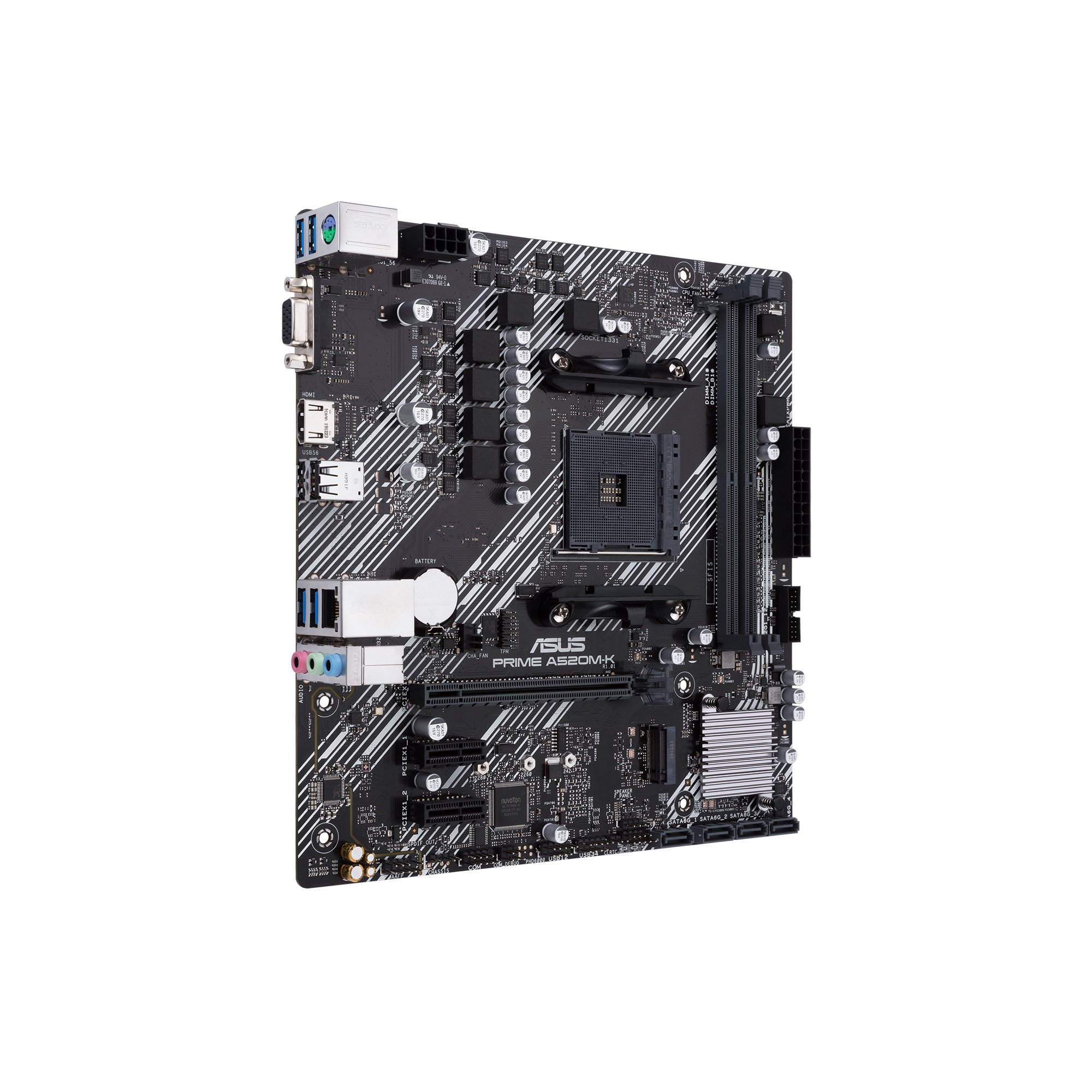 ASUS PRIME A520M-K — Placa base AM4 M-ATX con DDR4 3200MHz y M.2 2
