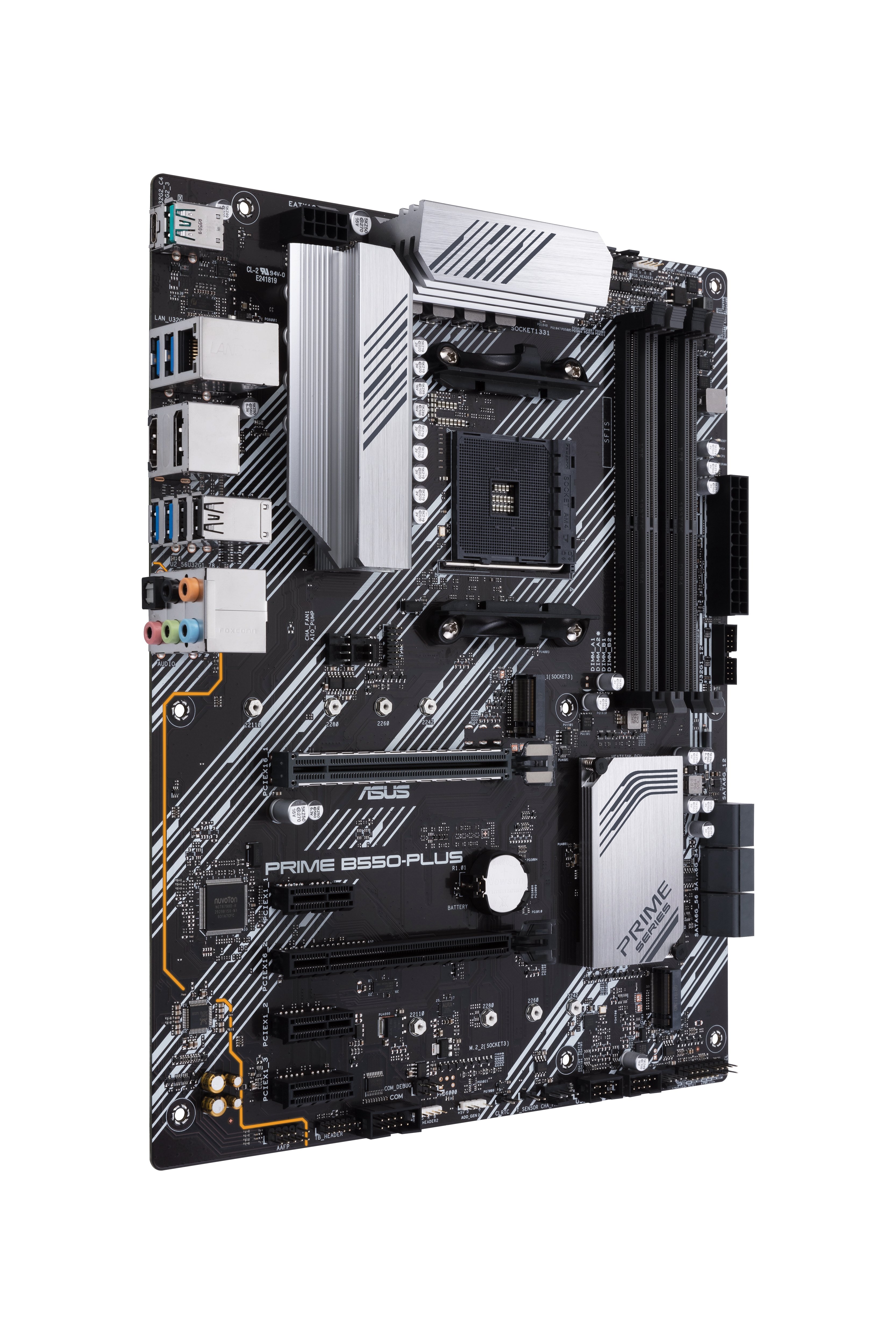 ASUS PRIME B550-PLUS — Placa AM4 ATX con DDR4 3200MHz y 5 slots PCIe